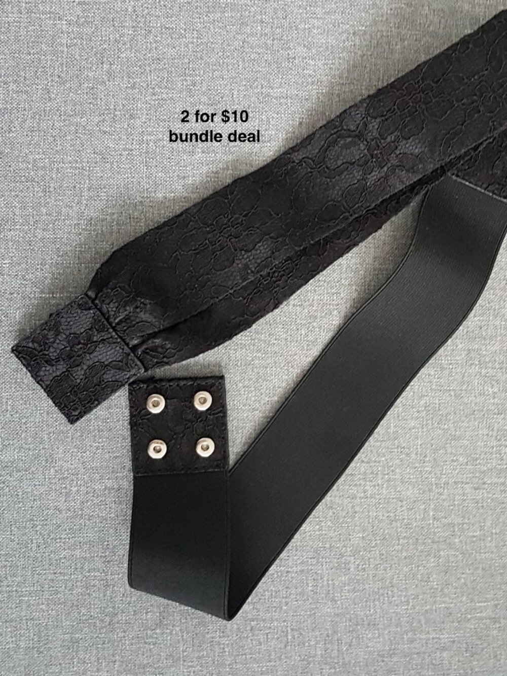 Forever 21 Black Lace Dress Belt/Decorative Belt